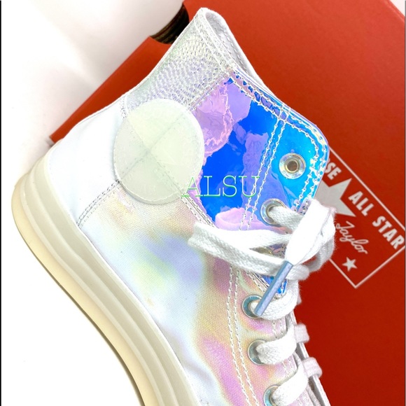 Converse Chuck 70 High Top Mirror Silver Women’s - Picture 7 of 9